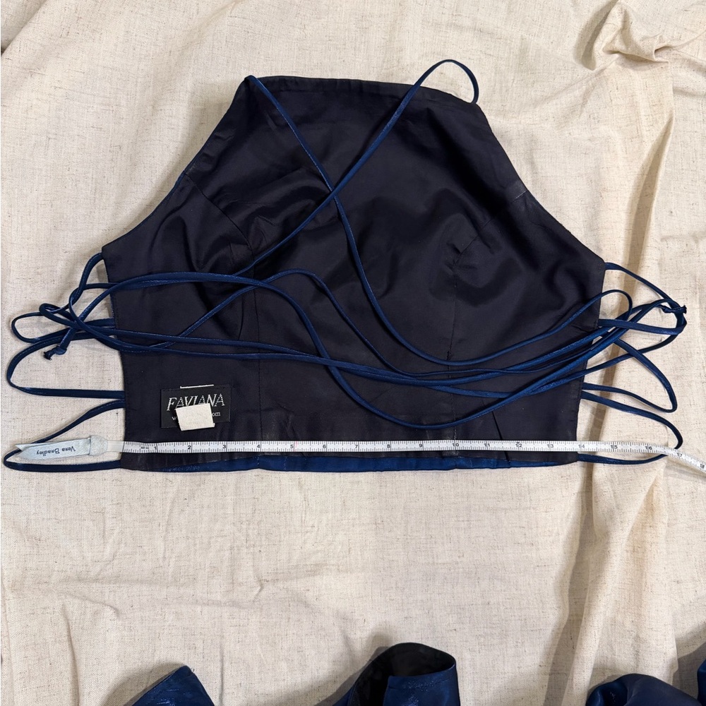 Faviana **2 piece Navy blue Shimmer Dress** - Picture 12 of 14